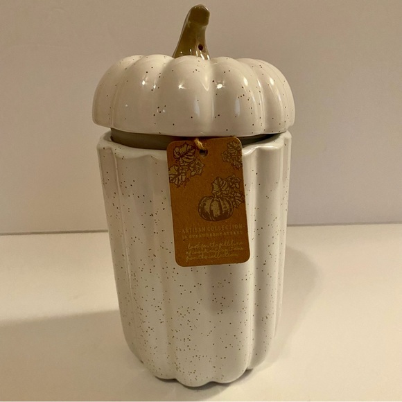 NWT 10 Strawberry Street Artisan Collection Cream Speckled Pumpkin Canis… - Picture 1 of 11